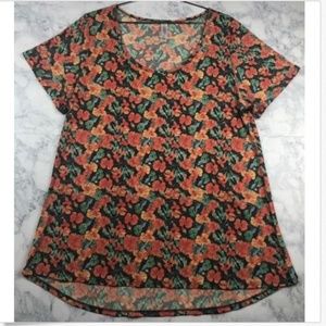 LuLaRoe Classic T Floral Short Sleeve Top